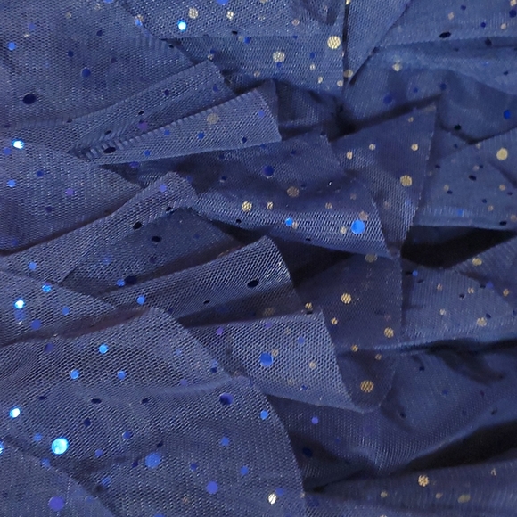 EUC Girl's 14 Super Cute Justice Sequined Stars & Stripes Dress with Ruffles - Picture 5 of 5